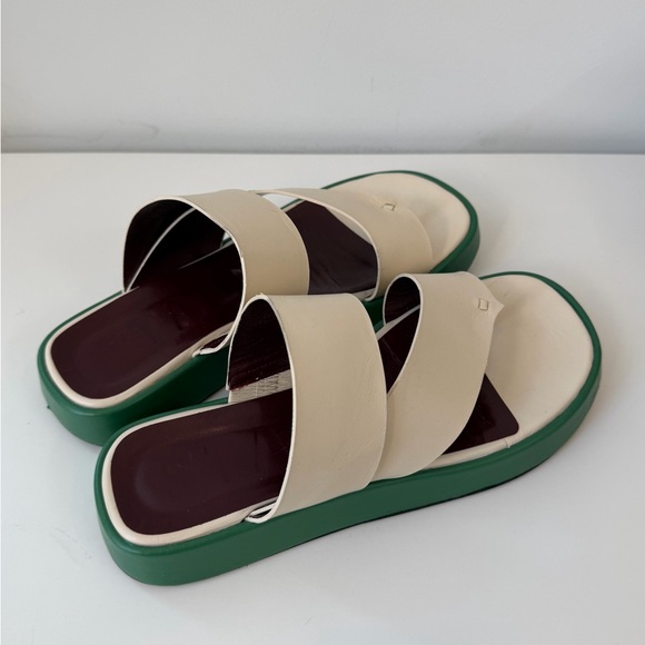 STAUD Shoes - Staud sandals cream and green size 39 (9)